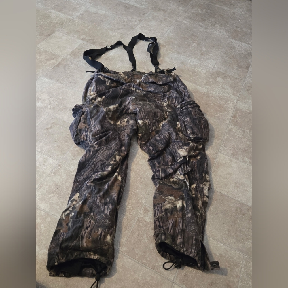 See Pic Weatherby Performance Polyester Hunting Pants Bib Suspenders Men's Sz XL